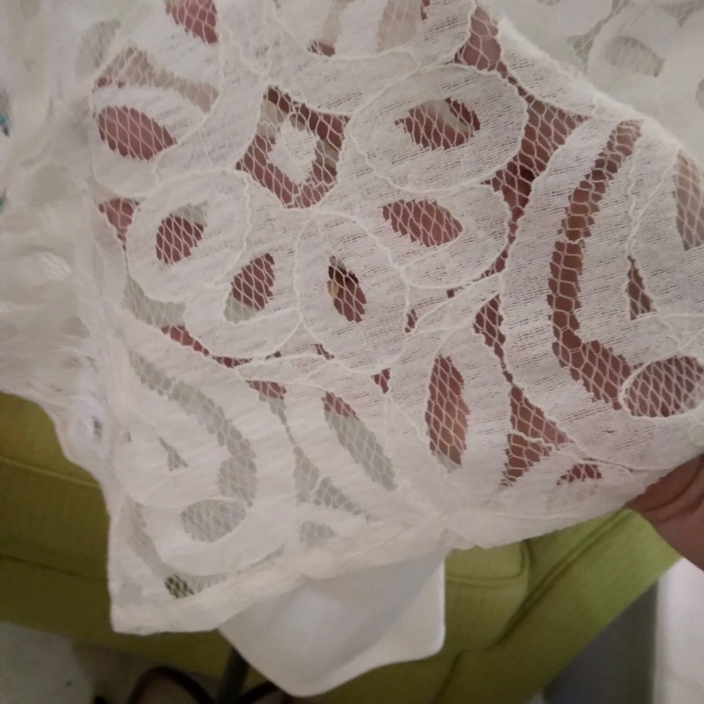 Glamour White LACE Sheath Dress 3/4 Sleeve - Picture 6 of 9